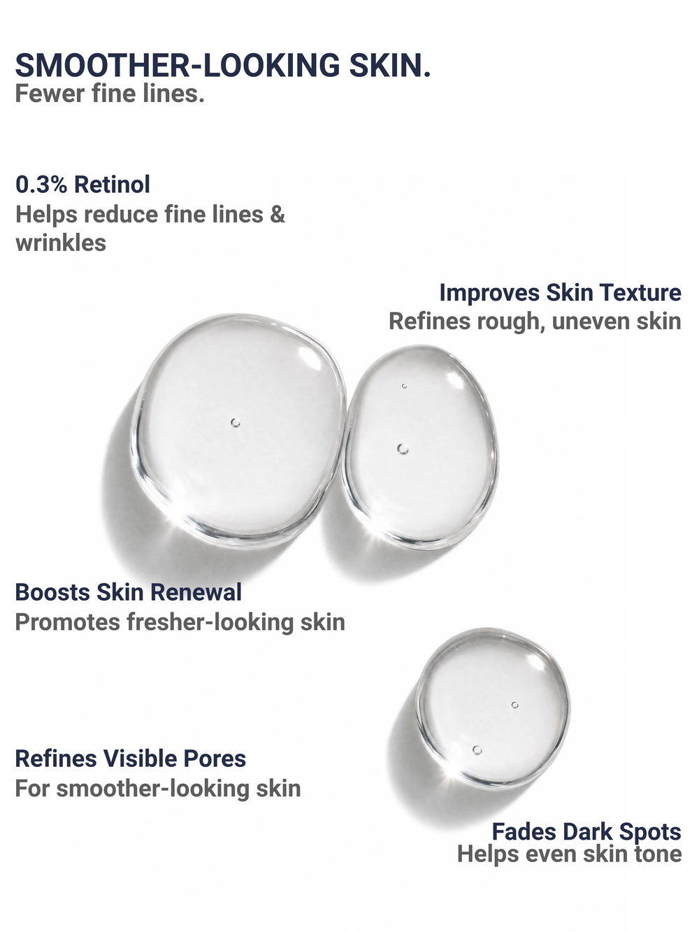 Immaculate Retinol 0.3% Face Serum 30ml amber glass dropper bottle for fine lines, uneven texture and anti-ageing