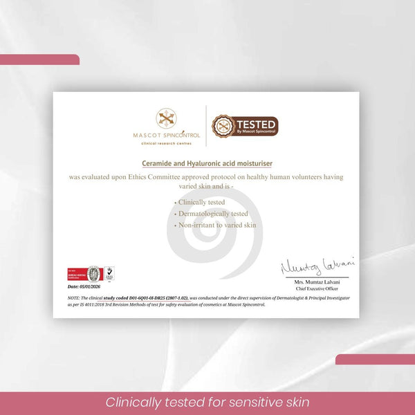 Ceramide & Hyaluronic Acid Face Moisturiser - Immaculate