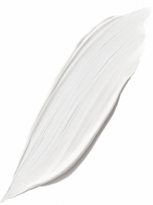 Immaculate Daily Oil-Free Moisturiser texture swatch - soft lightweight white cream swiped on a white surface