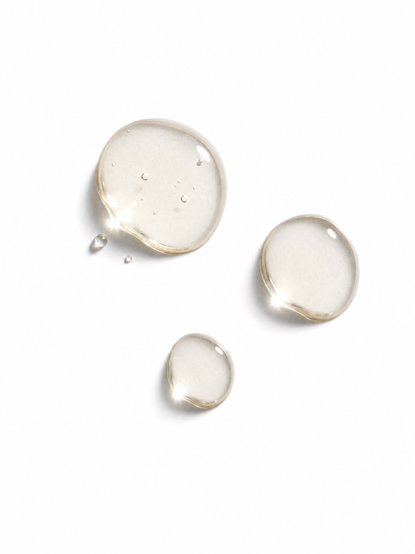 Immaculate Niacinamide 10% + Zinc serum texture swatch - clear serum drops on a white surface
