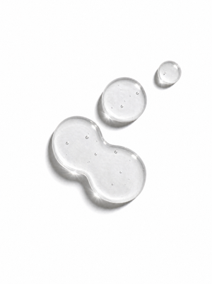 Immaculate Vitamin C 10% Face Serum texture swatch - clear serum drops on a white surface