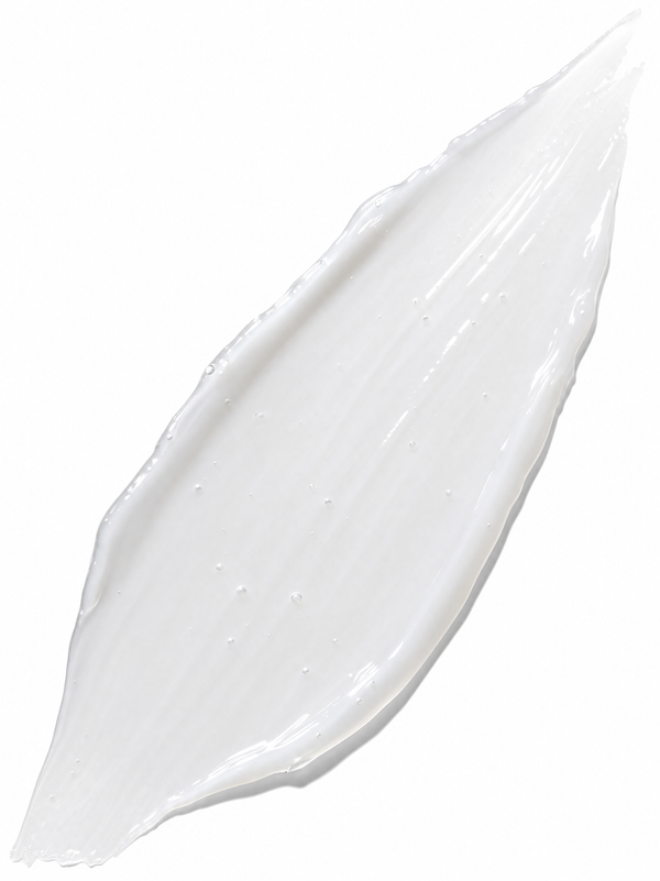 Immaculate Gentle Face Cleanser texture swatch - milky translucent cleansing gel swiped on a white surface