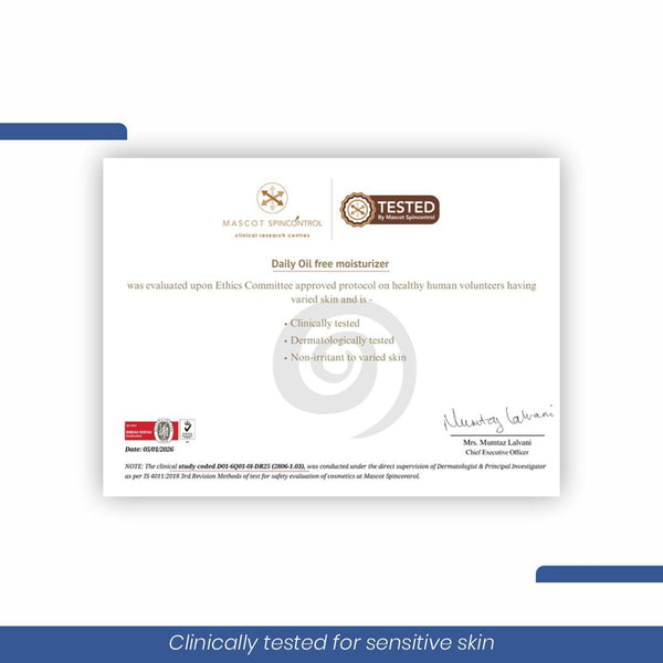 Daily Oil-Free Face Moisturiser - Immaculate