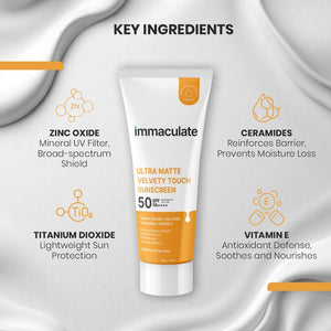 Ultra Matte Velvety Touch Sunscreen - Immaculate